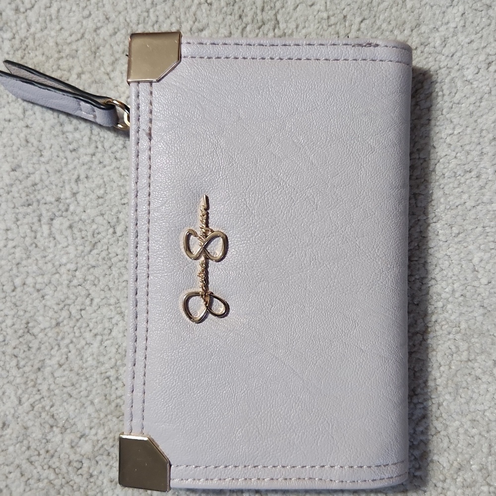 Jessica Simpson light pink/tan wallet Black Cheetah Inside
